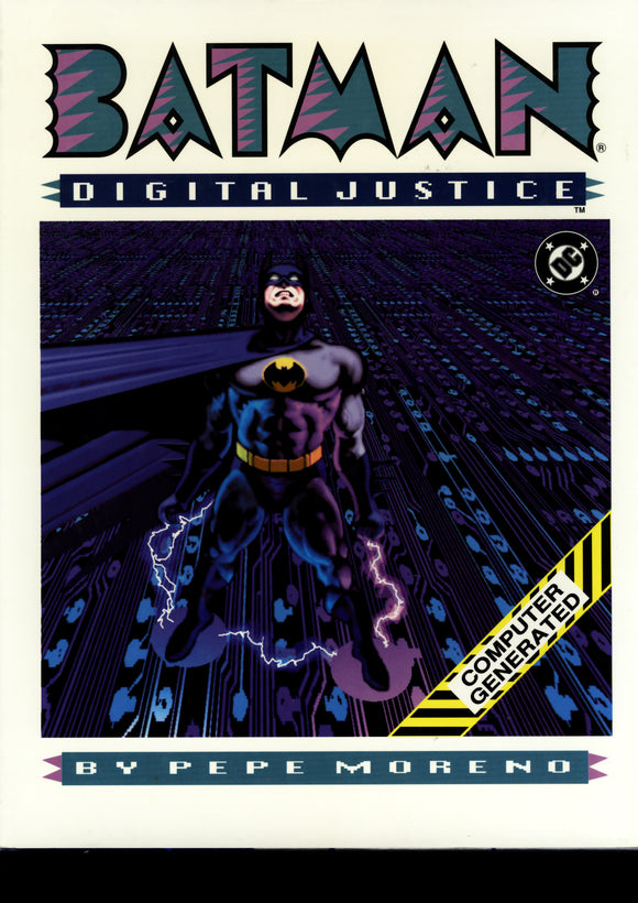Batman Digital Justice DC Comics 1990 First Printing Hard Cover