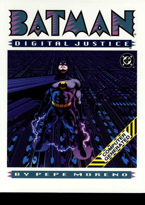 Batman Digital Justice DC Comics 1990 First Printing Hard Cover