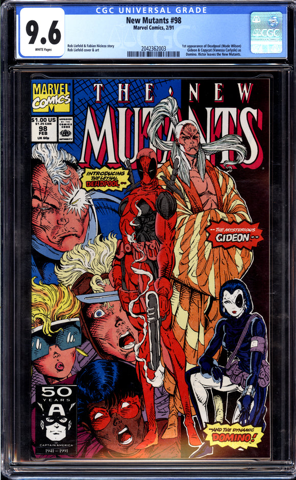 New Mutants #98 CGC 9.6 (1991) 1st Appearance of Deadpool!