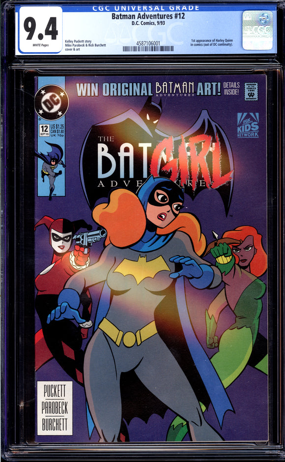 Batman Adventures #12 CGC 9.4 (1993) 1st Harley Quinn in Comics!