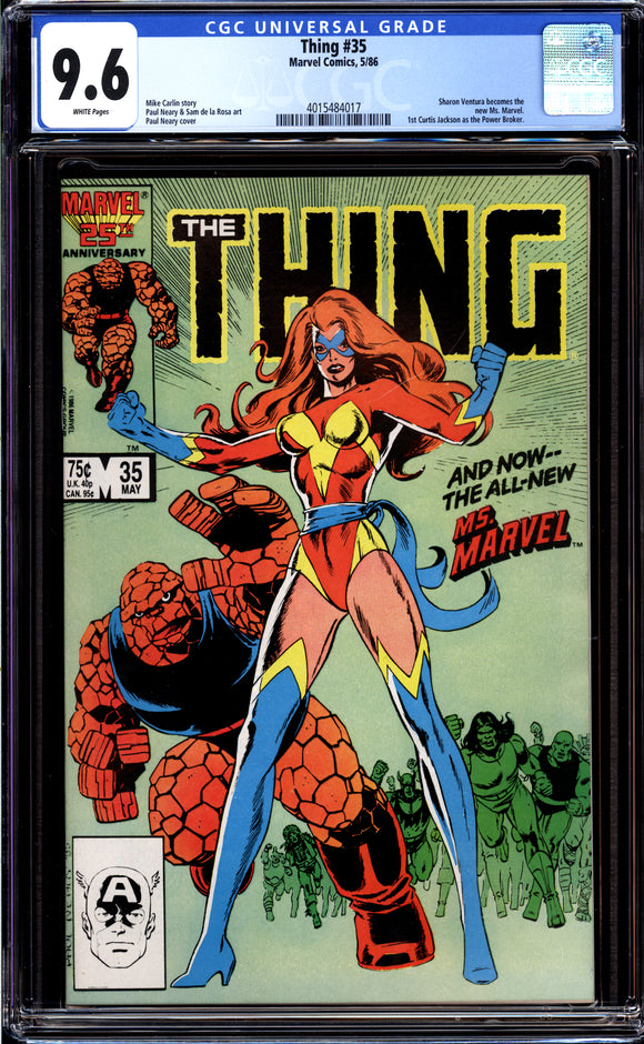 Thing #35 CGC 9.6 (1986) Sharon Ventura Becomes New Ms. Marvel!