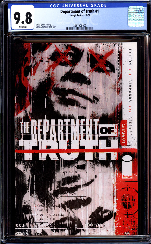 Department of Truth #1 CGC 9.8 (2020) Martin Simmonds Cover & Art
