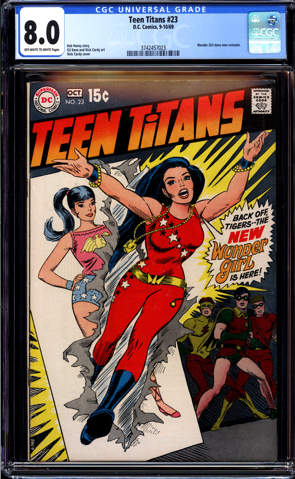 Teen Titans #23 CGC 8.0 (1969) Wonder Girl Dons New Costume!