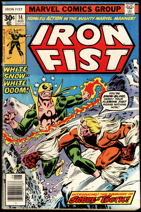 Iron Fist #14 Marvel 1977 (VG+) 1st Appearance of Sabretooth!
