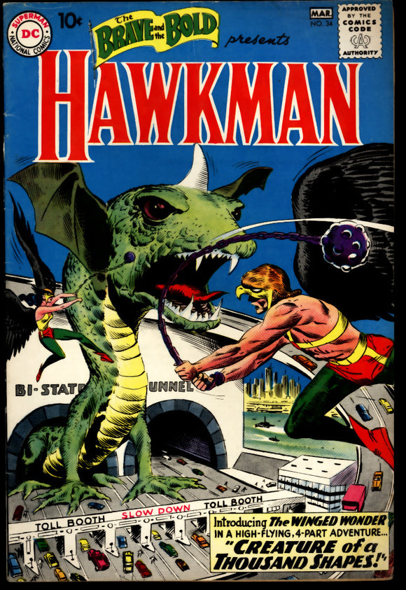 Brave and the Bold #34 FN- (1961) Origin & 1st App. of S.A. Hawkman!