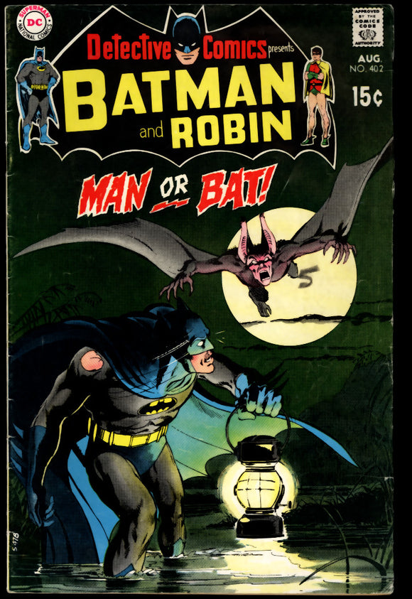 Detective Comics #402 FN- (1970) 2nd Man Bat! Neal Adams Cover!