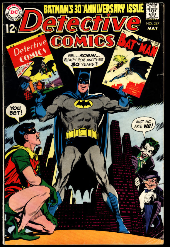 Detective Comics #387 VG/FN (1969) Joker, Penguin cover & story.