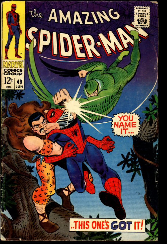 Amazing Spider-Man #49 Marvel 1967 (VG-) Kraven VS. Vulture!