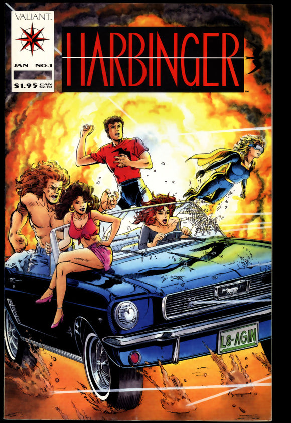Harbinger #1 VF- (1992) w/ Coupon 2 inch bottom split Valiant Comics
