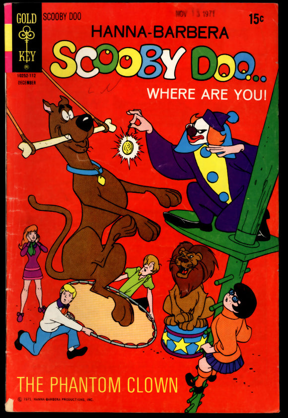 Scooby Doo #9 VG+ (1971) Mark Jewelers Insert Variant  Gold Key!