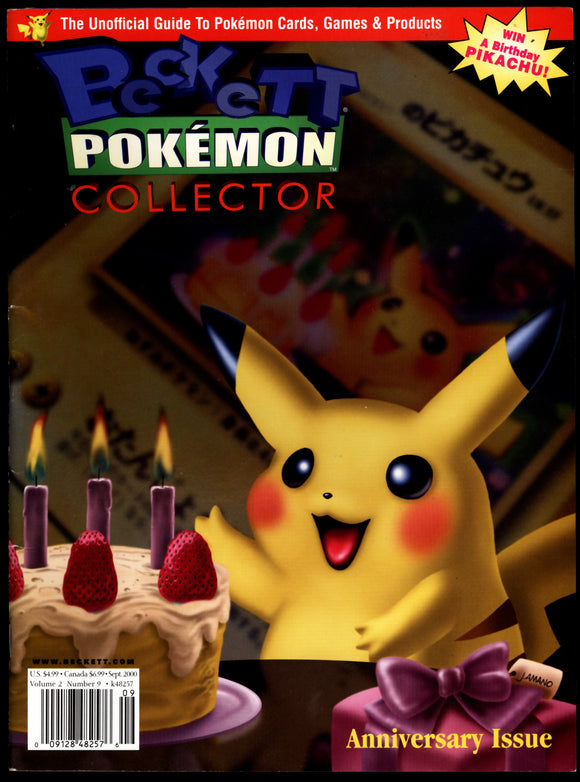 Beckett Pokémon Collector Anniversary Issue Pikachu Vol 2 #9 Sept 2000