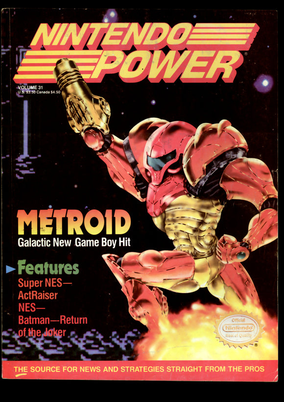 Nintendo Power Vol #31 Dec 1991 Metroid With Ninja Turtles Poster
