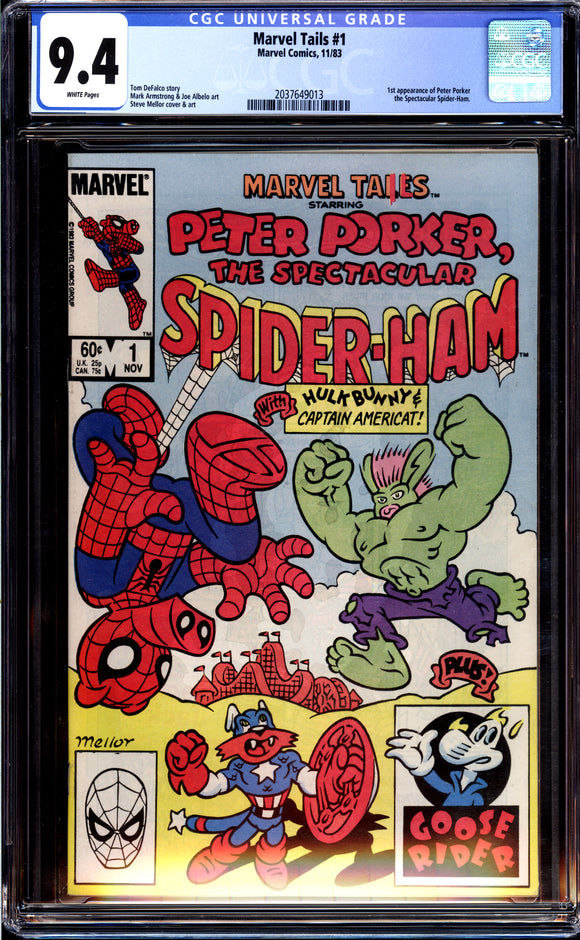 Marvel Tails #1 CGC 9.4 (1983) 1st App. of Spider-Ham & Peter Porker!