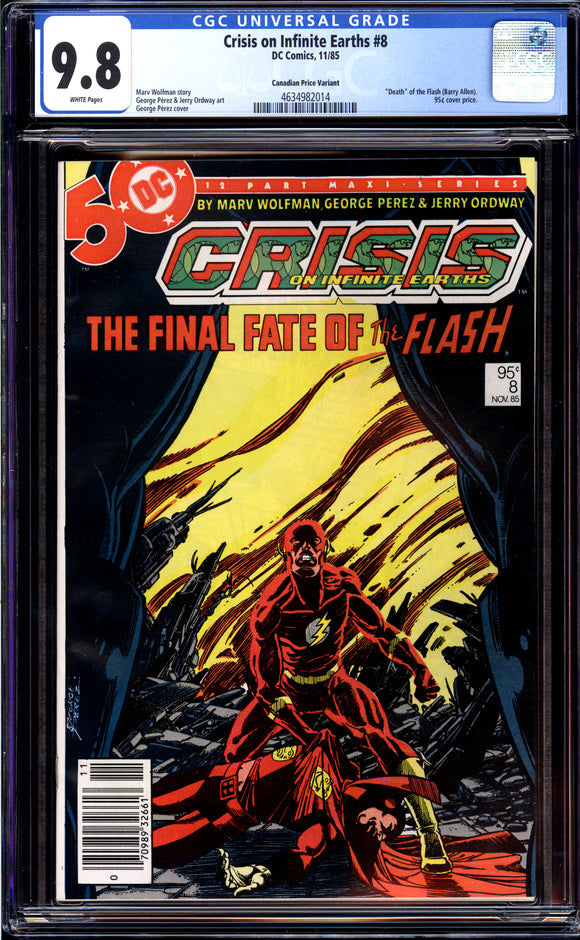 Crisis on Infinite Earths #8 CGC 9.8 (1985) Canadian Price Variant