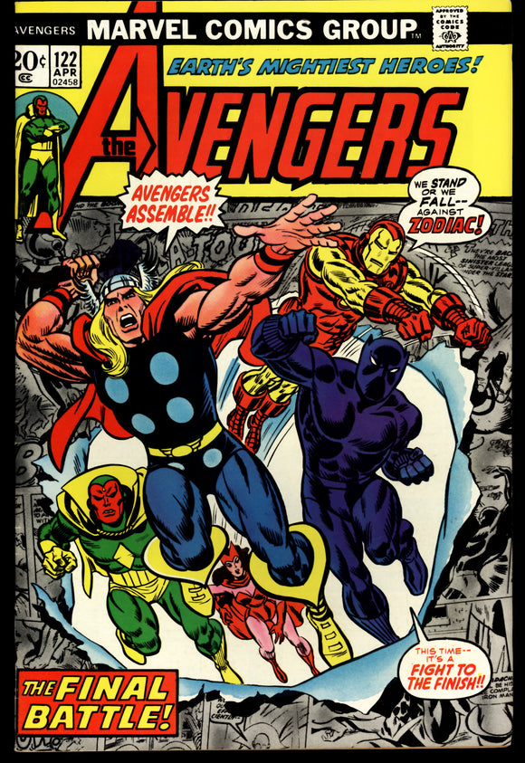 The Avengers #122 Marvel Comics 1974 (VF) Final Battle