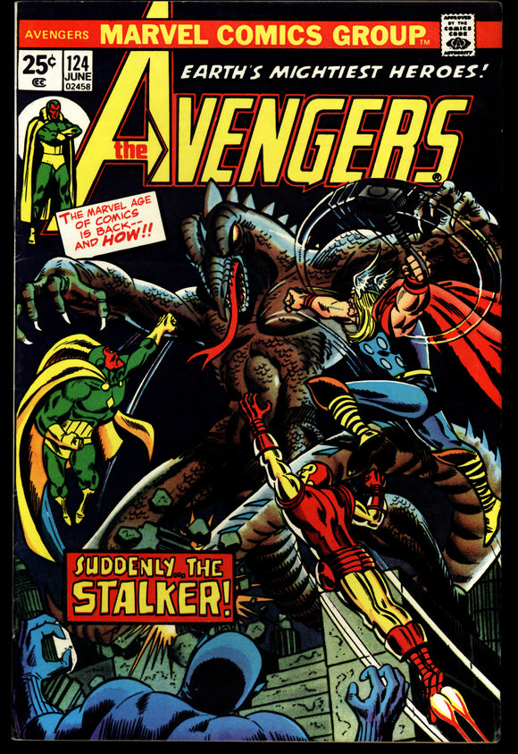 The Avengers #124 Marvel Comics 1974 (VF+) 1st Full App Star-Stalker