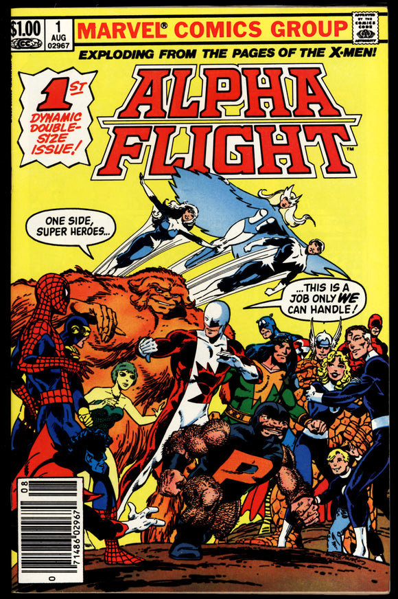 Alpha Flight #1 Marvel 1983 (VF+) 1st Appearance of Puck! NEWSSTAND!