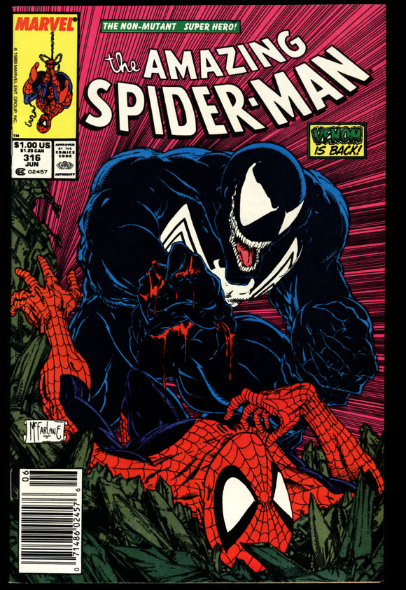 Amazing Spider-Man #316 HIGH GRADE 1st Venom cover, NEWSSTAND!
