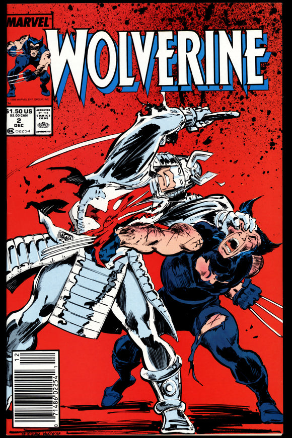 Wolverine #2 Marvel 1988 (NM-) 1st Black Blade! NEWSSTAND!