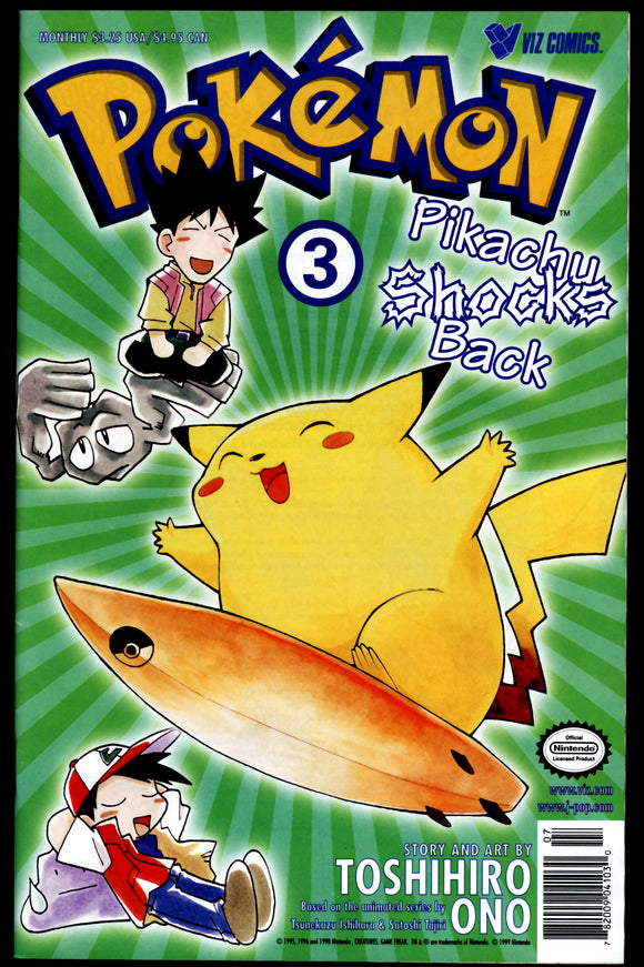 Pokemon: Pikachu Shocks Back #3 VF/NM (1999) 1ST PRINT Viz Comics!