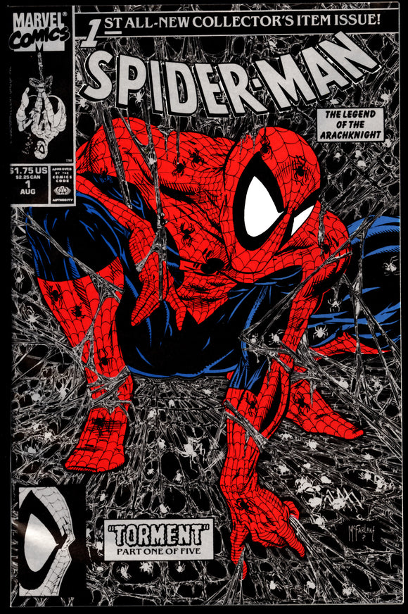 Spider-Man #1 Marvel 1990 (NM+) Todd McFarlane Silver Cover!