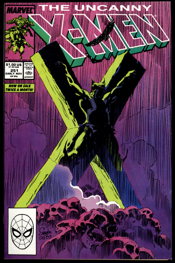 Uncanny X-Men #251 Marvel 1989 (NM) Iconic Wolverine Cover!