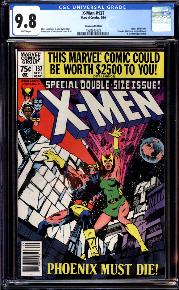 X-Men #137 CGC 9.8 (1980) NEWSSTAND! Death of Phoenix