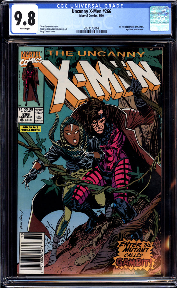 Uncanny X-Men #266 CGC 9.8 (1990) 1st Full Gambit! NEWSSTAND!