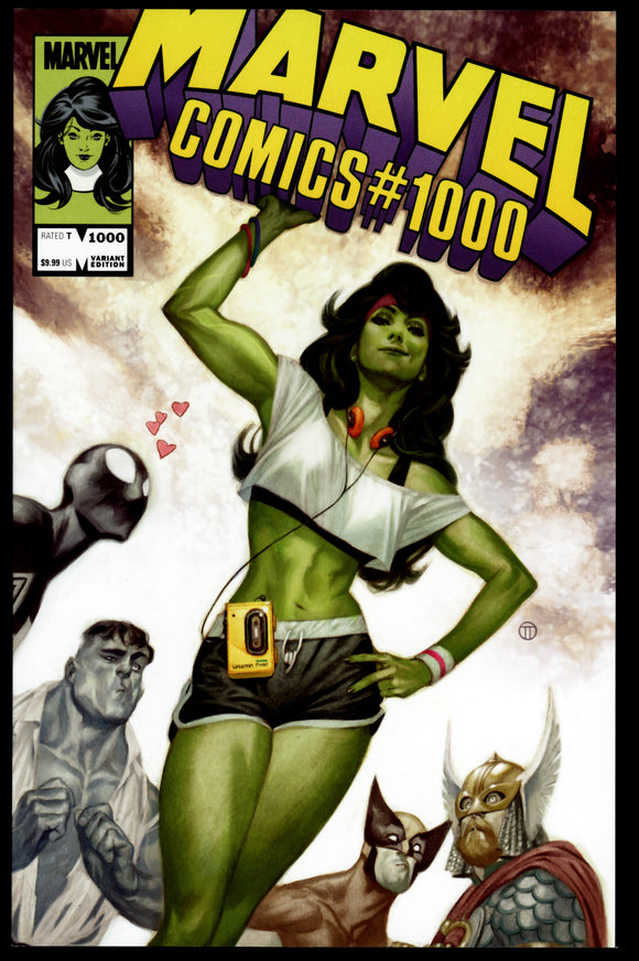 Marvel Comics #1000 (NM+) 2019 Tedesco 80's She-Hulk Variant Cover!