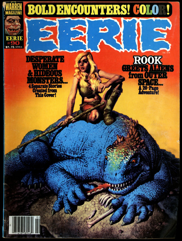 Eerie #90 Warren Feb. 1978 (VG/FN) Richard Corben Monster Cover!