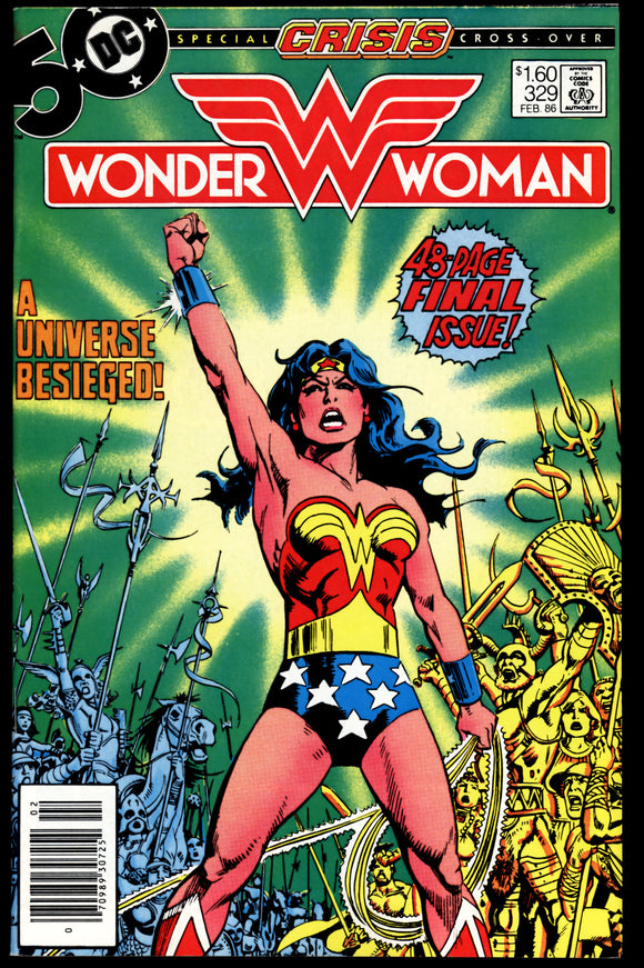 Wonder Woman #329 NM- (1986)  Last Issue! RARE Canadian Price Variant