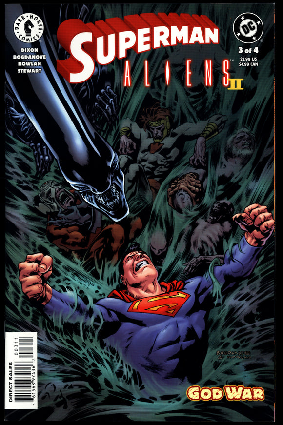 Dark Horse Superman/Aliens 2: God War 3 of 4  NM+ (2002)