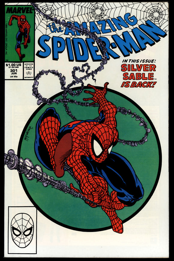 Amazing Spider-Man #301 Marvel 1988 (NM-) Classic McFarlane Cover!