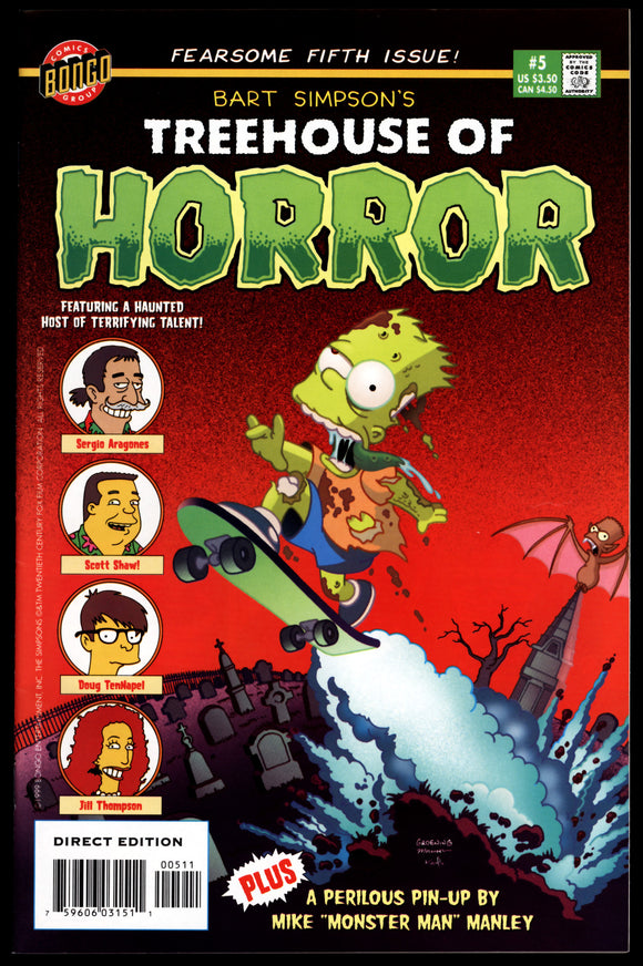 Bart Simpson's Treehouse of Horror #5 Bongo 1999 (NM-)