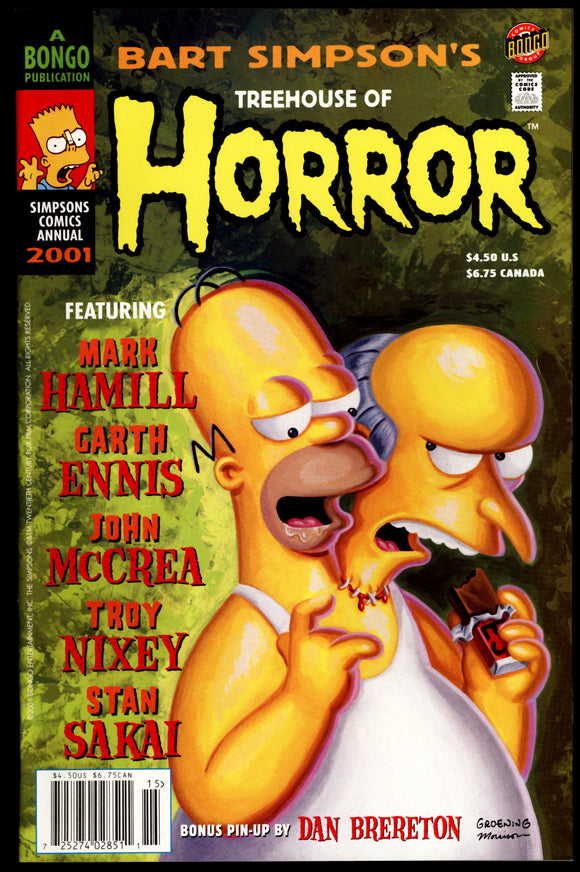Bart Simpson's Treehouse of Horror #6 Bongo 2001 (NM+)