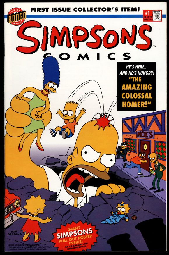 Simpsons Comics #1 Bongo 1993 (NM/NM+) 1st Issue!