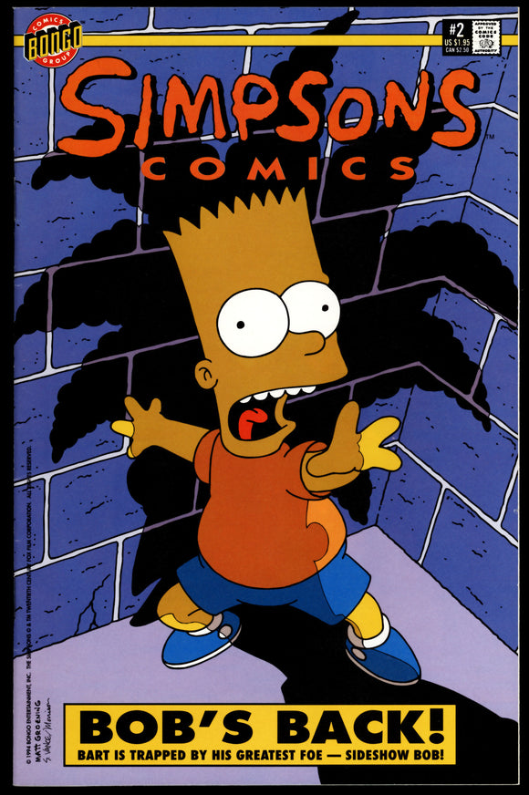 Simpsons Comics #2 Bongo 1994 (VF/NM) Bob's Back!