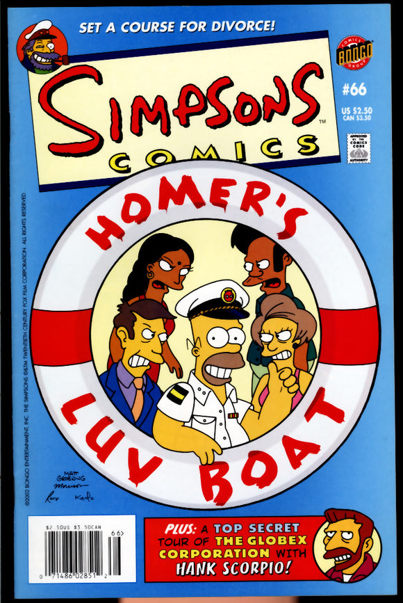 Simpsons Comics #66 Bongo 2001 (VF+)  LOW PRINT NEWSSTAND