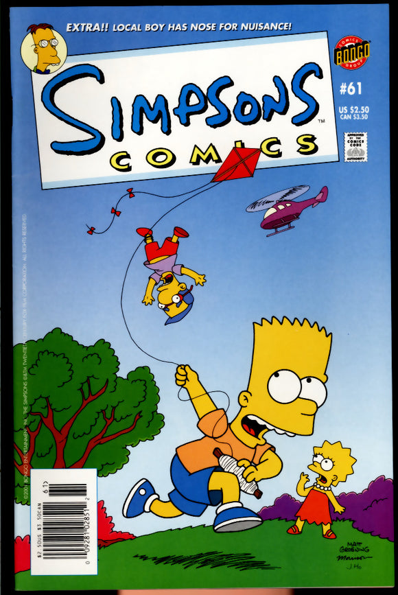 Simpsons Comics #61 Bongo 2001 (VF/NM-)  LOW PRINT NEWSSTAND