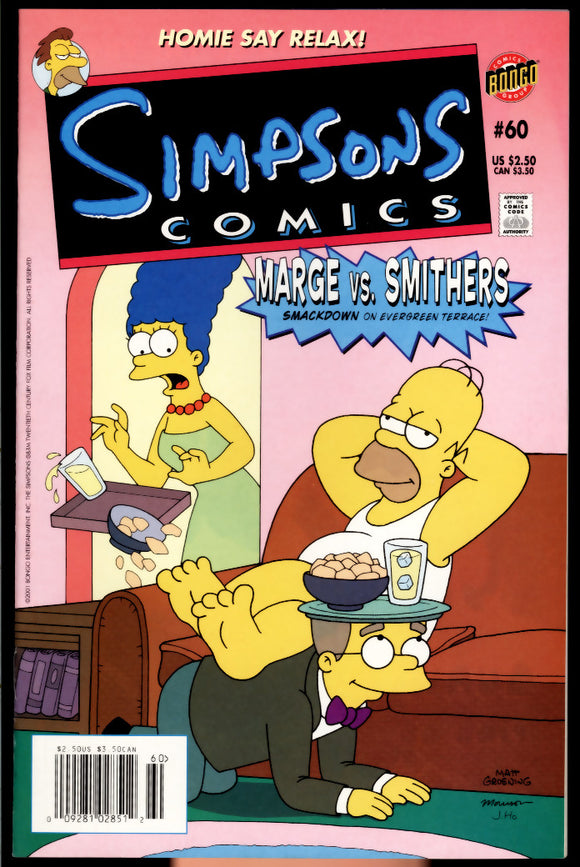 Simpsons Comics #60 Bongo 2001 (VF-)  LOW PRINT NEWSSTAND