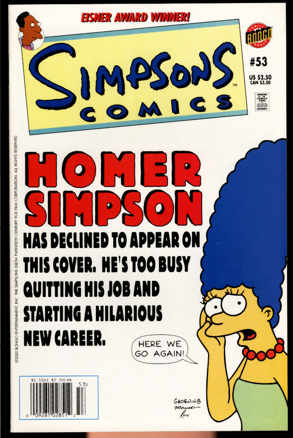 Simpsons Comics #53 Bongo 2000 (NM-/NM)  LOW PRINT NEWSSTAND