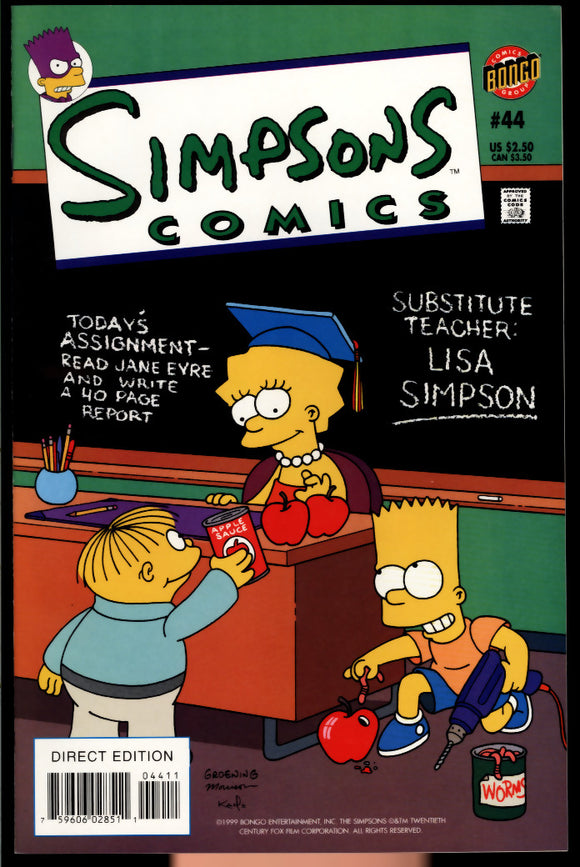 Simpsons Comics #44 Bongo 1999 (NM/NM+) Matt Groening
