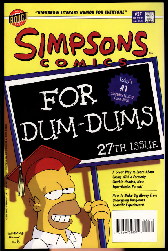 Simpsons Comics #27 Bongo 1996 (NM+) Matt Groening