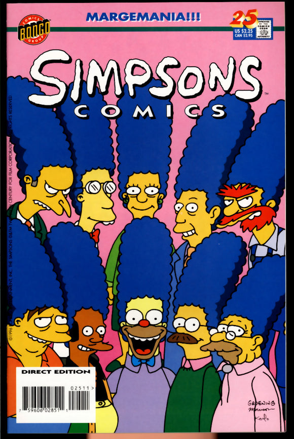 Simpsons Comics #25 Bongo 1996 (NM+) Matt Groening