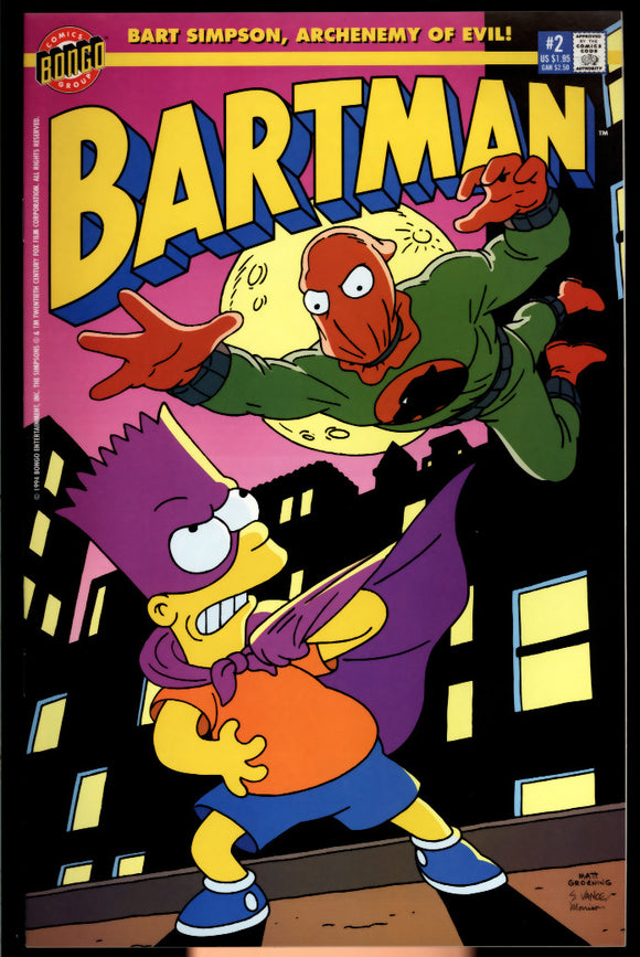 Bartman #2 NM+ (1994) Bongo Comics Matt Groening