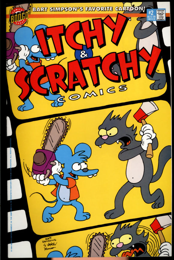 Itchy & Scratchy Comics #2 NM- (1993) Bongo Comics