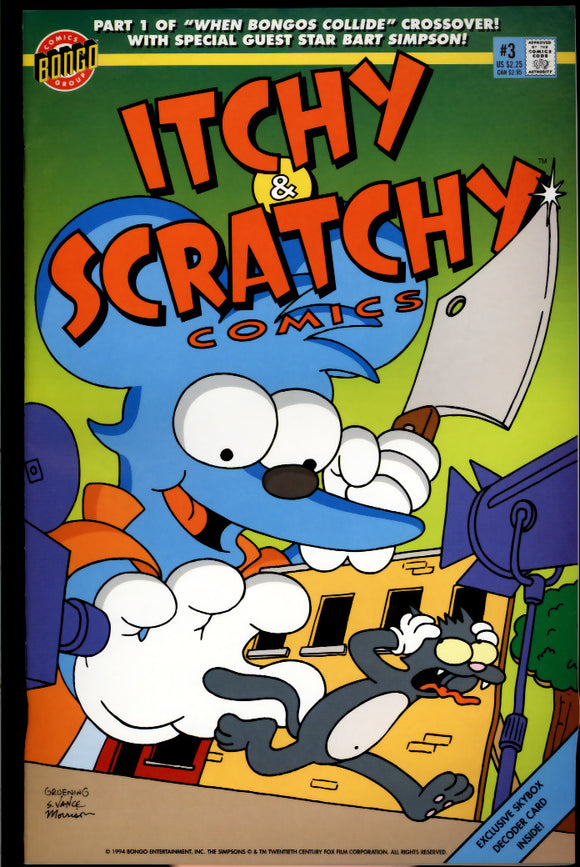 Itchy & Scratchy Comics #3 NM (1993) Bongo Comics Card Insert Included