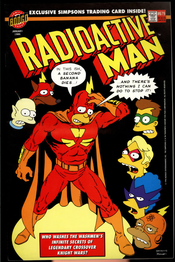 Radioactive Man #679 NM- (1999) Bongo Comics Includes Trading Card!