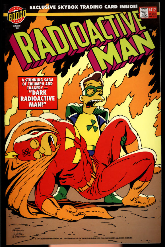 Radioactive Man #412 NM- (1999) Bongo Comics Includes Trading Card!