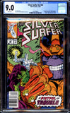 Silver Surfer #44 CGC 9.0 (1990) 1st Infinity Gauntlet - NEWSSTAND